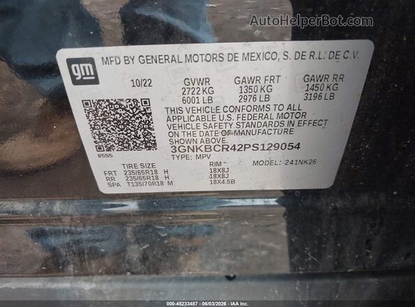3GNKBCR42PS129054 2023 CHEVROLET BLAZER Black Շարժիչի բաժամունքի տեսք