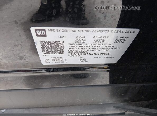 3GNKBCR42RS190889 2024 CHEVROLET BLAZER Черный Вид подкапотного пространства