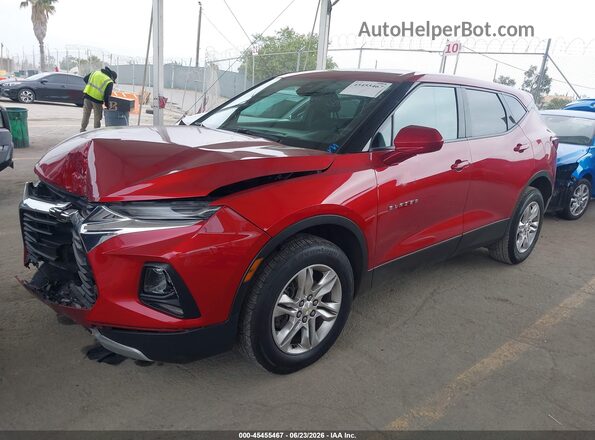 3GNKBCR43NS121722 2022 CHEVROLET BLAZER Red Przód lewy