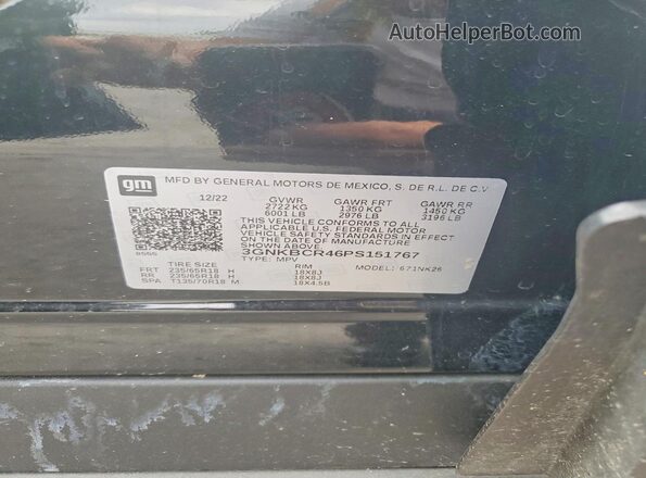 3GNKBCR46PS151767 2023 CHEVROLET BLAZER Black სალონის 360-გრადუსიანი ხედი