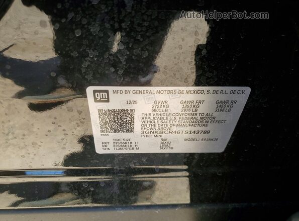 3GNKBCR46TS143789 2026 CHEVROLET BLAZER Черный 