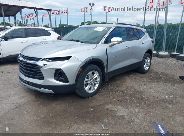 3GNKBCRS3MS549075 2021 CHEVROLET BLAZER Silver წინა მარცხენა ხედი სამი მეოთხედიდან