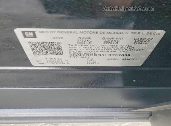 3GNKBCRS5LS707639 2020 CHEVROLET BLAZER Black Engine compartment view