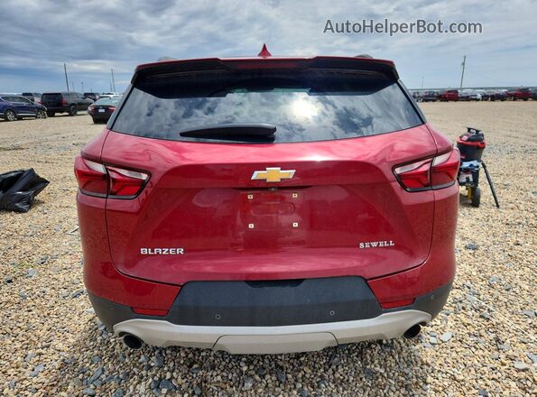 3GNKBCRS6LS585129 2020 CHEVROLET BLAZER Red Rear view
