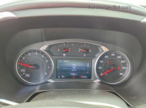3GNKBCRS6LS585129 2020 CHEVROLET BLAZER Red Instrument cluster view