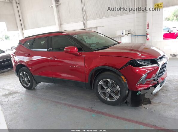 3GNKBDR45RS225690 2024 CHEVROLET BLAZER Red Вид задньої частини салону