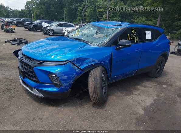3GNKBDRS0RS147740 2024 CHEVROLET BLAZER Синий Передняя левая четверть