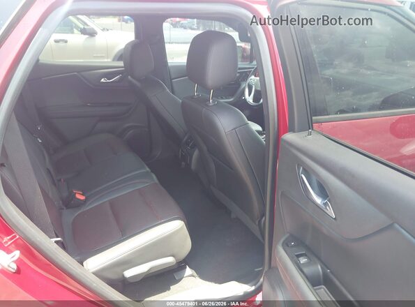 3GNKBERS0KS644573 2019 CHEVROLET BLAZER Red VIN კოდის სტიკერის ხედი