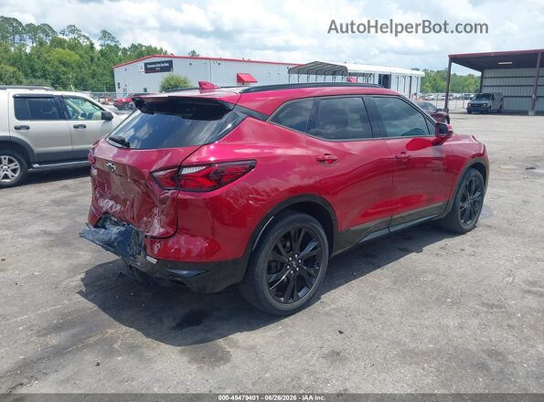 3GNKBERS0KS644573 2019 CHEVROLET BLAZER Red უკანა მარჯვენა