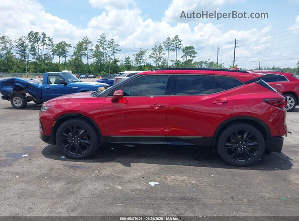 3GNKBERS0KS644573 2019 CHEVROLET BLAZER Red სალონის 360-გრადუსიანი ხედი