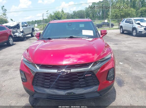 3GNKBERS0KS644573 2019 CHEVROLET BLAZER Red ხელსაწყოთა პანელის ხედი