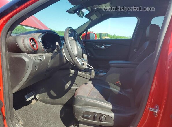 3GNKBERS0LS575885 2020 CHEVROLET BLAZER Red Widok wnętrza z przodu