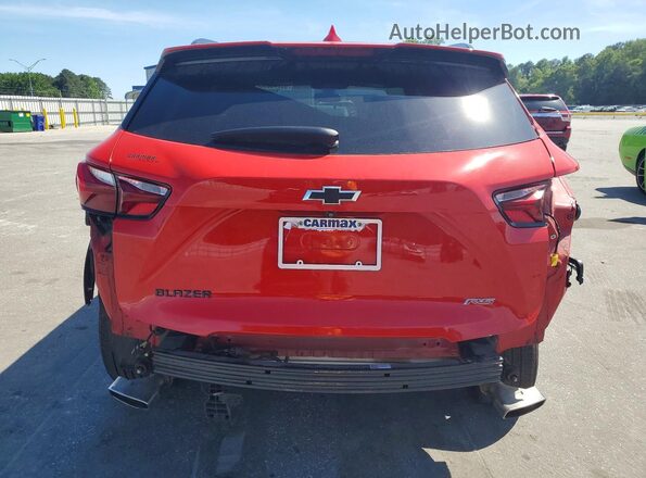 3GNKBERS2MS580071 2021 CHEVROLET BLAZER Red Հետևի տեսք