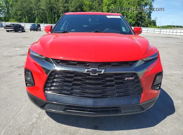 3GNKBERS2MS580071 2021 CHEVROLET BLAZER Red Դիմացի տեսք