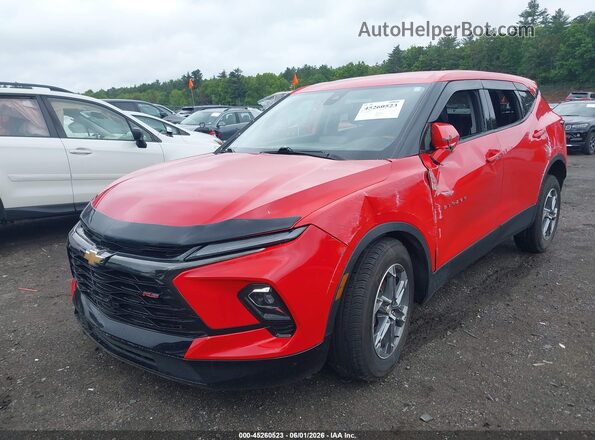 3GNKBHR40PS168352 2023 CHEVROLET BLAZER Красный Передняя левая четверть
