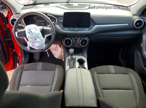 3GNKBHR45PS137226 2023 CHEVROLET BLAZER Red წინა პანელის ხედი