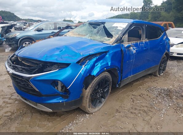 3GNKBHR45SS180974 2025 CHEVROLET BLAZER Blue Առջևի ձախ երեք քառորդ տեսարան