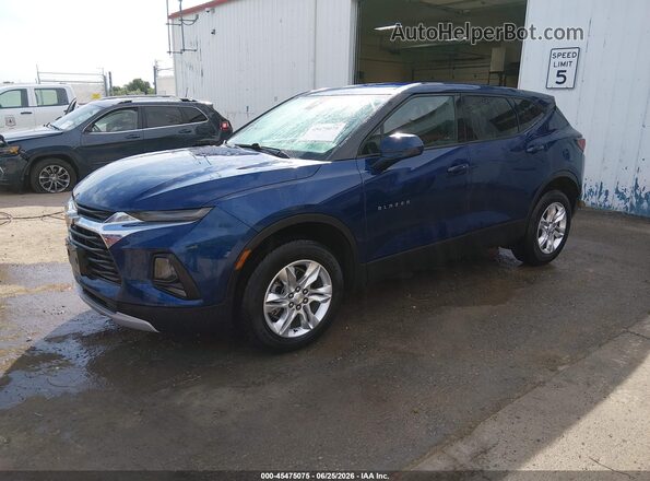 3GNKBHR46NS112784 2022 CHEVROLET BLAZER Blue წინა მარცხენა ხედი სამი მეოთხედიდან