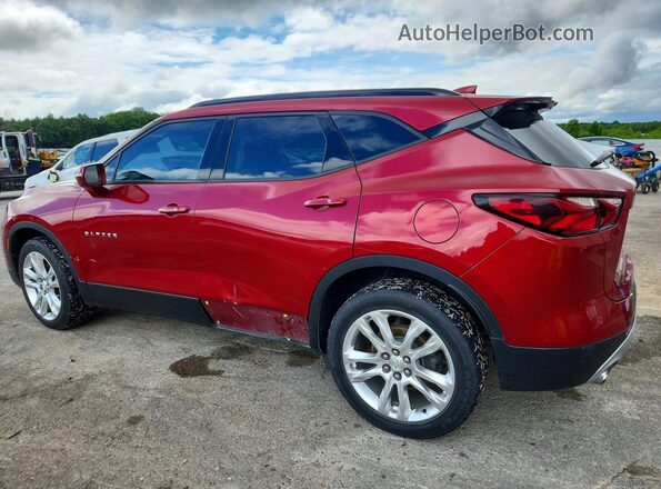 3GNKBHRS7KS687454 2019 CHEVROLET BLAZER Red Trasero izquierdo