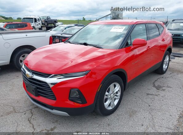 3GNKBHRS9MS587052 2021 CHEVROLET BLAZER Красный Передняя левая четверть