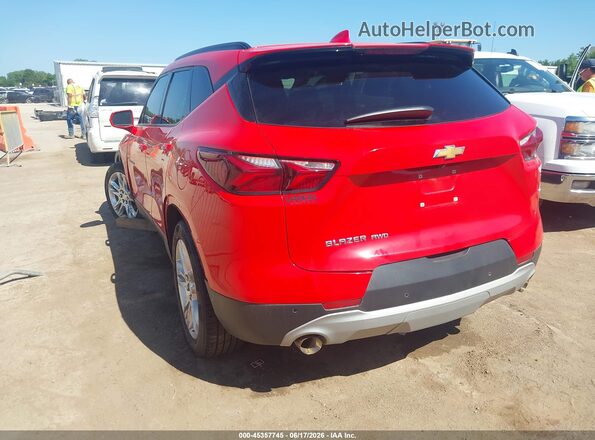 3GNKBJRS0LS613267 2020 CHEVROLET BLAZER Red Trasero izquierdo