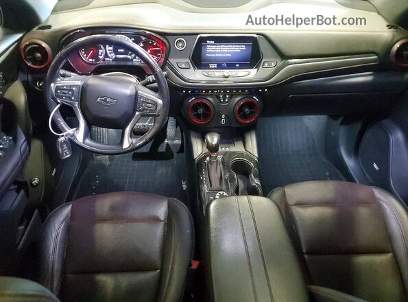 3GNKBJRS5KS597162 2019 CHEVROLET BLAZER Gray Вид панелі приладів