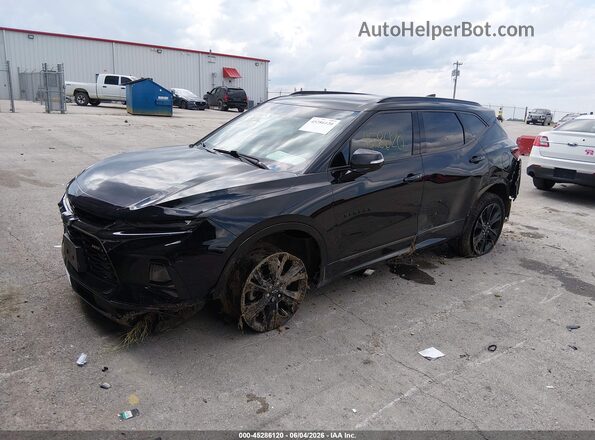 3GNKBJRS7KS590178 2019 CHEVROLET BLAZER Черный Передняя левая четверть