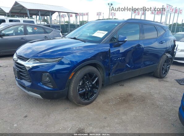 3GNKBJRSXNS222050 2022 CHEVROLET BLAZER Blue Vista tres cuartos delantera izquierda