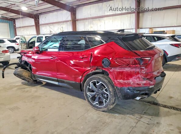 3GNKBKRS0NS186357 2022 CHEVROLET BLAZER Burgundy Tył lewy
