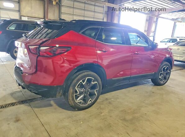 3GNKBKRS0NS186357 2022 CHEVROLET BLAZER Burgundy Tył prawy