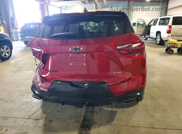 3GNKBKRS0NS186357 2022 CHEVROLET BLAZER Burgundy Widok z tyłu