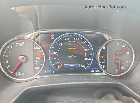 3GNKBKRS1MS573935 2021 CHEVROLET BLAZER Red Instrument cluster view