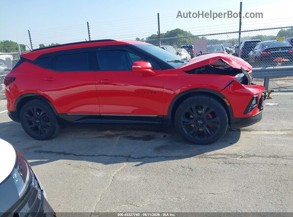 3GNKBKRS7MS522245 2021 CHEVROLET BLAZER Red უკანა სალონის ხედი