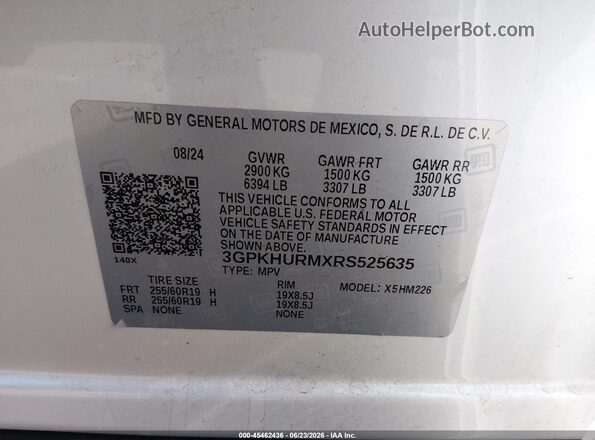 3GPKHURMXRS525635 2024 HONDA PROLOGUE Белый Вид подкапотного пространства
