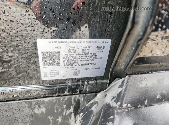 3GPKHVRJ4SS517774 2025 HONDA PROLOGUE Черный Вид наклейки с VIN-кодом