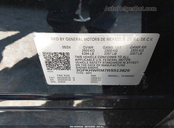 3GPKHWRM7RS513826 2024 HONDA PROLOGUE Черный Вид подкапотного пространства