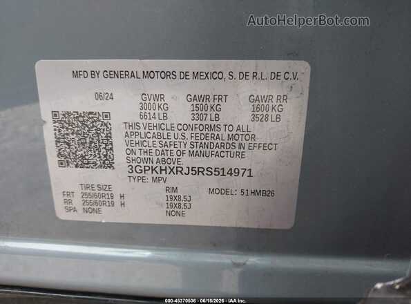 3GPKHXRJ5RS514971 2024 HONDA PROLOGUE Синий Вид подкапотного пространства