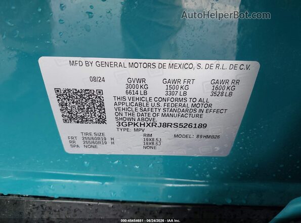 3GPKHXRJ8RS526189 2024 HONDA PROLOGUE Green Շարժիչի բաժամունքի տեսք