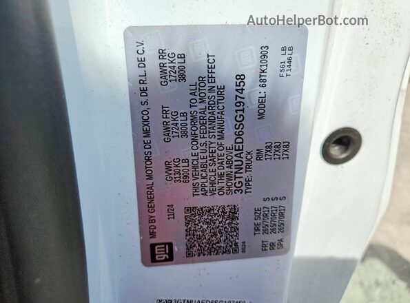 3GTNUAED6SG197458 2025 GMC SIERRA Белый 