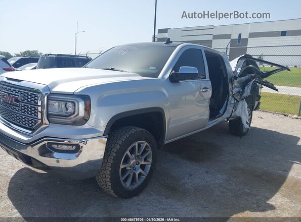 3GTP1NEC0JG188589 2018 GMC SIERRA Silver Առջևի ձախ երեք քառորդ տեսարան
