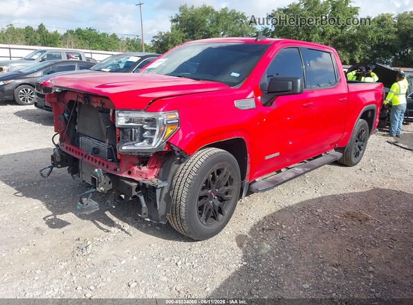 3GTP8CEK8LG376321 2020 GMC SIERRA Red Առջևի ձախ երեք քառորդ տեսարան
