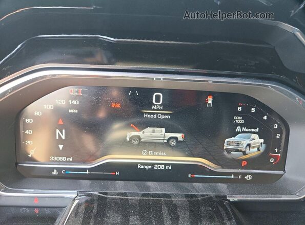 3GTPHDED6RG335895 2024 GMC SIERRA Black Instrument cluster view
