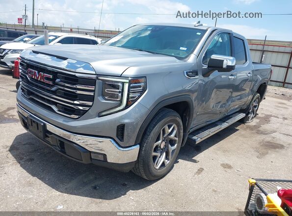 3GTPHDED8PG124632 2023 GMC SIERRA Gray Առջևի ձախ երեք քառորդ տեսարան