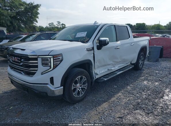 3GTPHDED9SG388046 2025 GMC SIERRA White წინა მარცხენა ხედი სამი მეოთხედიდან