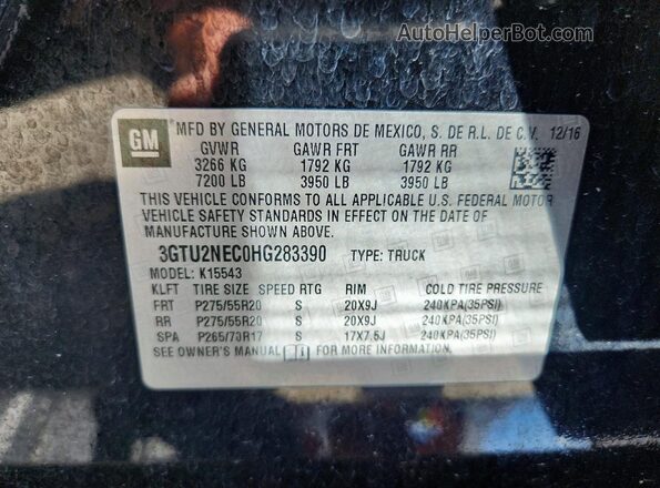 3GTU2NEC0HG283390 2017 GMC SIERRA Black 