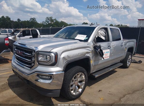 3GTU2NEC0HG453490 2017 GMC SIERRA Silver წინა მარცხენა ხედი სამი მეოთხედიდან