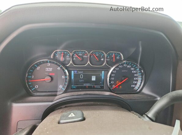 3GTU2NEC2HG192119 2017 GMC SIERRA White Instrument cluster view