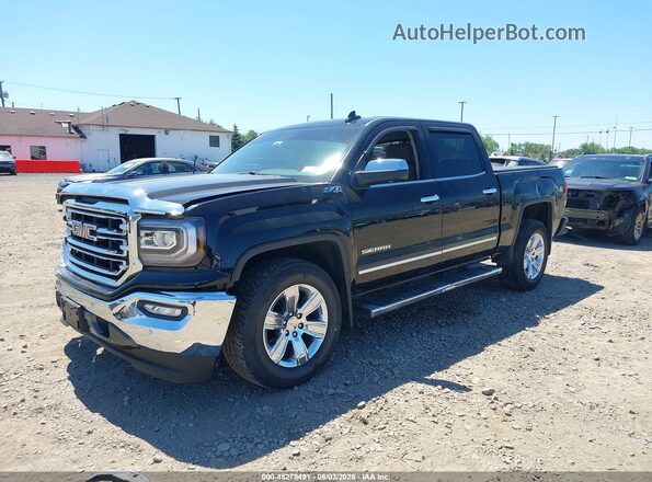 3GTU2NEC5JG214829 2018 GMC SIERRA Black Առջևի ձախ երեք քառորդ տեսարան
