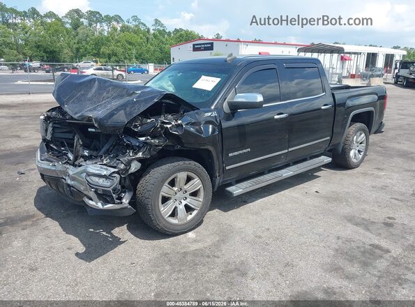 3GTU2NEC6JG631182 2018 GMC SIERRA Black Առջևի ձախ երեք քառորդ տեսարան