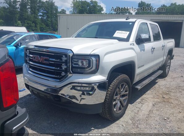 3GTU2NEC7JG543922 2018 GMC SIERRA White წინა მარცხენა ხედი სამი მეოთხედიდან